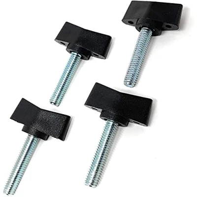 Afbeelding van Design61 4x vleugelschroef kunststof met schroefdraad staal M6 x 20 mm