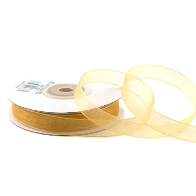 Afbeelding van Organza lint 12mm x 25m Goud