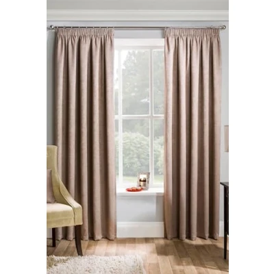 Afbeelding van Enhanced Living Matrix Latte/Natural Thermisch, Blockout, Tape top, Kant en klare gordijnen met reliëftextuur (Latte/natuurlijk, breedte 168 cm x druppel 137