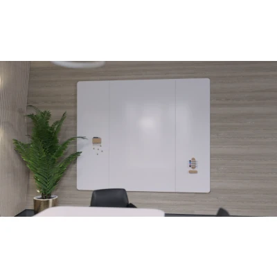 Afbeelding van Wall Up geemailleerd whiteboard links afgeronde hoek Legamaster