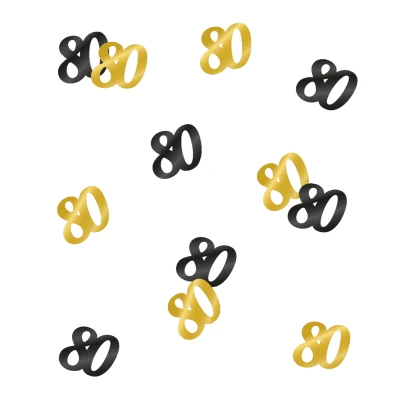 Afbeelding van Confetti Tafeldecoratie 80 jaar Classy per zakje van 14 gram