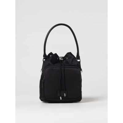 Afbeelding van Bucket Bag Drawstring Closure Wo Black Shoulder Bags