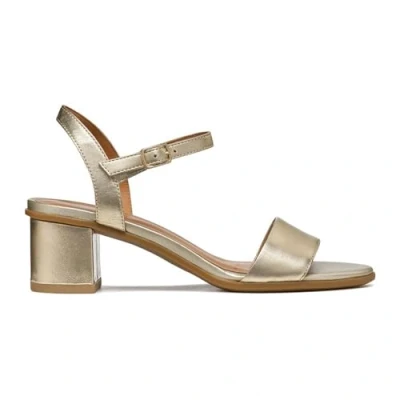 Afbeelding van Geox Aurely Sandalen, Dames, Maat: 38, Light gold Schaapsleer