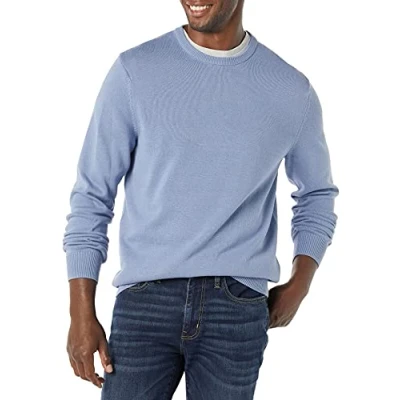 Afbeelding van Amazon Essentials Men&#039;s Trui met ronde hals (verkrijgbaar in grote en lange maten), Licht Blauw, M