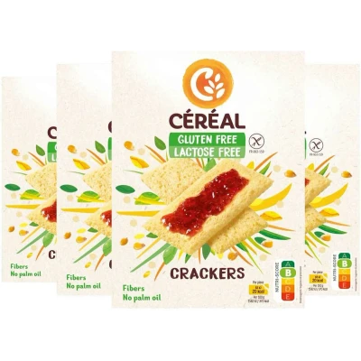 Afbeelding van 4x Céréal Crackers Glutenvrij En Lactosevrij 250 gr