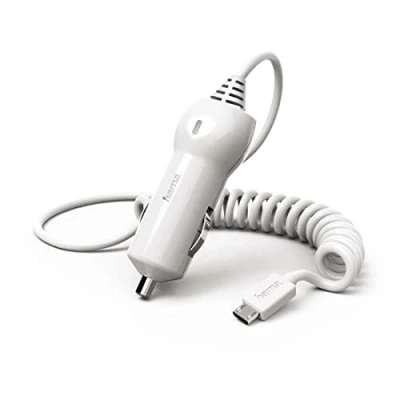 Afbeelding van Hama autolader micro USB, 2,4 A, wit