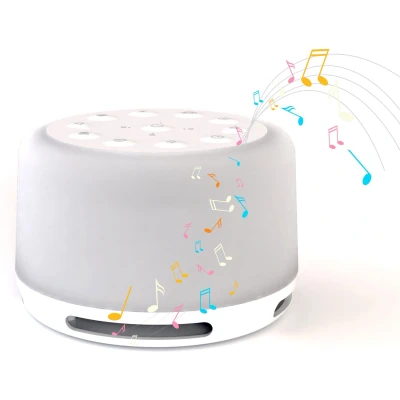 Afbeelding van Homedics Soundsleep Aura voor baby&#039;s en jonge kinderen, 14 opties natuurlijk geluid 7 meditatiegeluiden, wit nachtlampje kleuropties, licht, draagbaar oplaadbaar via USB C
