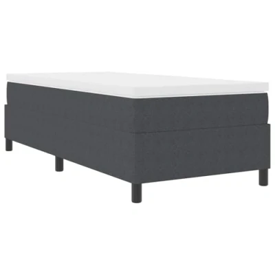 Afbeelding van vidaXL Boxspring Bed met Matras Donkergrijs 80x200 cm Corduroy Stof