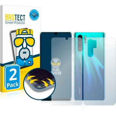 Afbeelding van BROTECT Screenprotector voor Huawei P30 Pro (Voor+Achter) Folie Beschermfolie matte volledig dekking (2 Stuks)