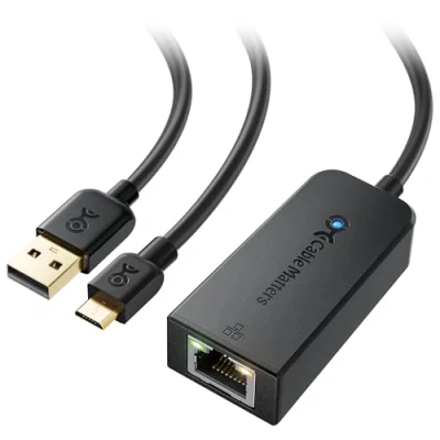 Afbeelding van Cable Matters Fire Stick Ethernet adapter, Micro USB naar adapter voor TV (2e generatie), Chromecast en Google Home Mini