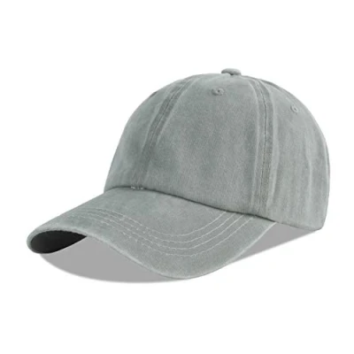 Afbeelding van Langzhen Unisex Regelmatig Wasbaar Katoen Denim Baseball Hoed Verstelbare Dad (Light Grey)