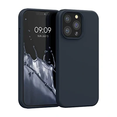 Afbeelding van kwmobile telefoonhoesje compatibel met Apple iPhone 13 Pro hoesje Zachte case voor smartphone Back cover in bosbesblauw