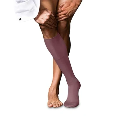 Afbeelding van FALKE Heren kniekousen No. 6 M KH wol zijde lang effen 1 paar, roze (Roan Rouge 8936), 41 42, 41/42 EU