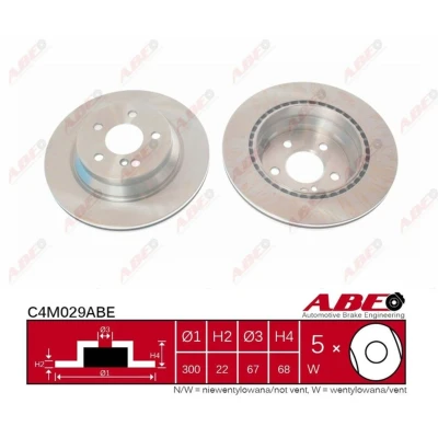 Afbeelding van ABE Remschijven C4M029ABE