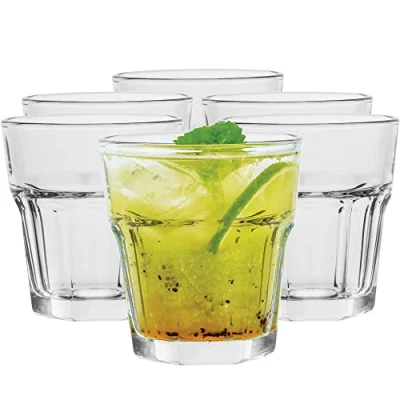 Afbeelding van TREND VOOR THUIS Glazen set van 6 whiskyglazen, 230 ml, cocktailglazen, drinkglazen, waterglazen, tumbler, transparant, vaatwasmachinebestendig, collectie Alva