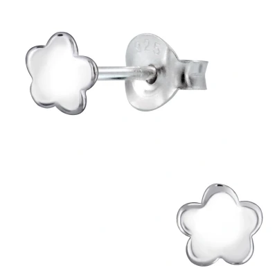 Afbeelding van JoyS Zilveren bloem oorbellen Daisy 4 mm kinderoorbellen
