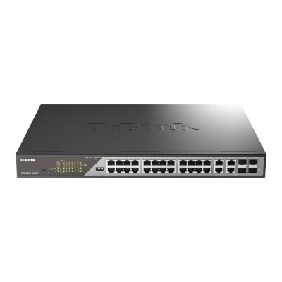 Afbeelding van 28 poorts 10/100/1000 PoE Gigabit Ethernet bewakings switch