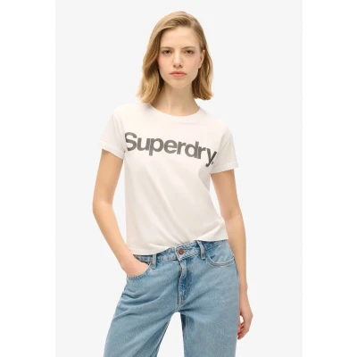 Afbeelding van Superdry LOGO CITY Tshirt print, Dames, Maat: 34, Brilliant white