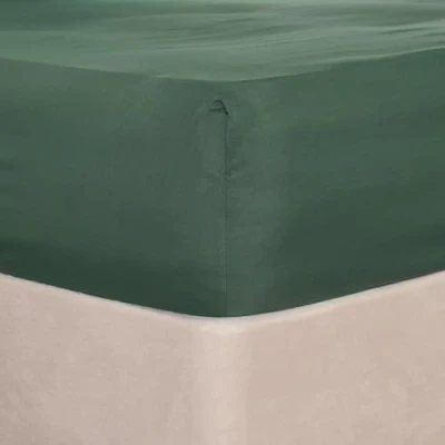 Afbeelding van Brentfords Plain Dye Hoeslaken Niet Iron Super Zachte Easy Care Microfiber, Forest Green Single Size