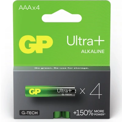 Afbeelding van GP Ultra Plus alkaline AAA batterijen 4PK