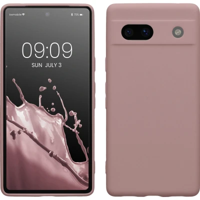Afbeelding van kwmobile telefoonhoesje geschikt voor Google Pixel 7a Hoesje smartphone Precisie camera uitsnede In licht oudroze