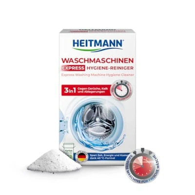 Afbeelding van HEITMANN Express wasmachinereiniger Ontkalker voor wasmachine Verwijdert kalk, vetresten en geuren 250g