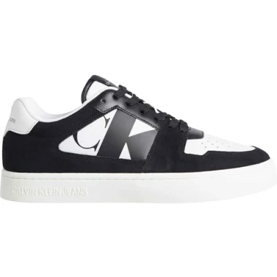 Afbeelding van Calvin Klein Jeans Heren Classic Cupsole NBS Heritage YM0YM01093 Sneakers, Zwart (Zwart/Helder Wit), 10 UK, Helder Wit, 42.5 EU