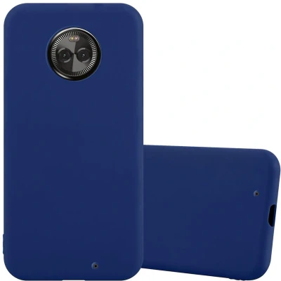 Afbeelding van Cadorabo Hoesje geschikt voor Motorola MOTO X4 in CANDY DONKER BLAUW Beschermhoes TPU silicone Case Cover