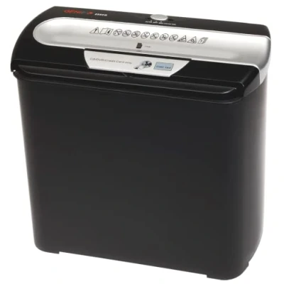 Afbeelding van Genie 255 CD Papierversnipperaar, tot 7 Vellen, Stripsnijden, Zwart/Zilver, 1 Stuk