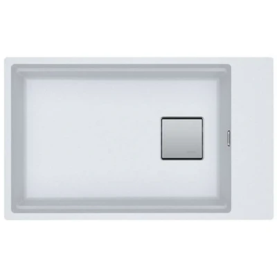 Afbeelding van Franke Kubus KNG 110.62 spoelbak 72x42 wit graniet onderbouw met kraangatbank 125.0512.517