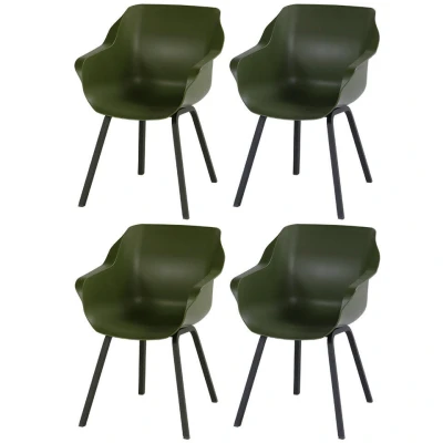 Afbeelding van Hartman Sophie Element dining armstoel moss groen 4 st.