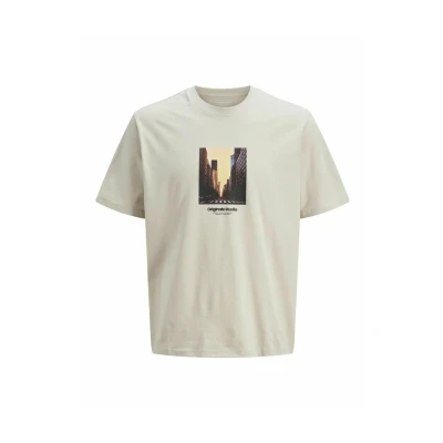 Afbeelding van Jack &amp; Jones Jorvesterbro Picture CREW NECK Tshirt print, Heren, Maat: XS, Moonbeam