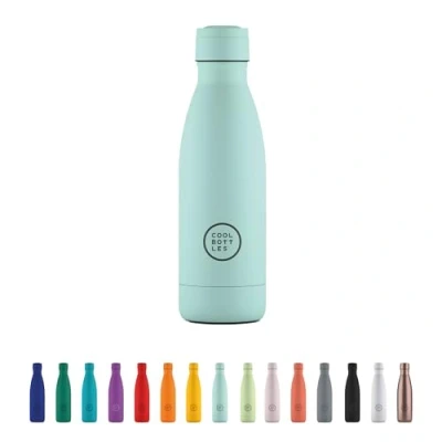 Afbeelding van Cool Bottles Stainless Steel Water Bottle 350 ml Pastel Sky 23,5 x 7 cm Luchtdichte Thermosfles 36 uur koude dranken en 18 warme Triple Technologie BPA Vrij