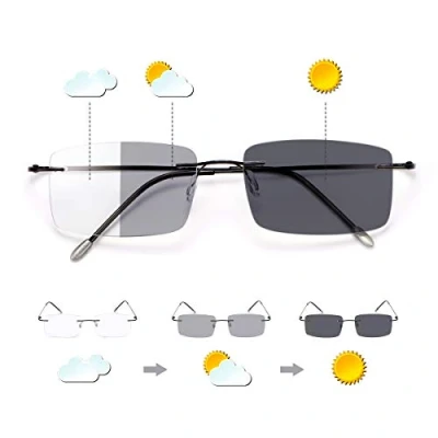 Afbeelding van Fotochromische Progressieve Multifocus Overgang Leesbril Blauw Licht Blokkerende Multifocale Computer Zon Lezers Brillen Anti Glare Oogbelasting Lichtgewicht UV400 Zonnebril Eyewear voor Mannen