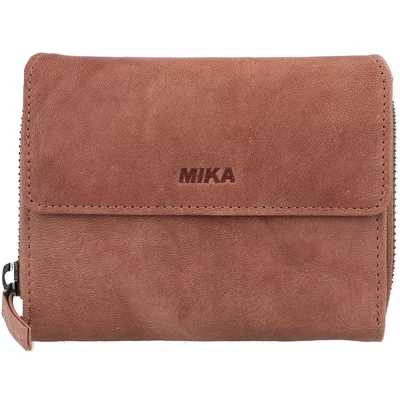 Afbeelding van Mika Lederwaren Portemonnee graubraun, Dames, Maat: One Size, Grau braun