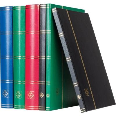 Afbeelding van Leuchtturm Postzegelinsteekalbum Basic W 32 witte bladzijden Blauwe kaft