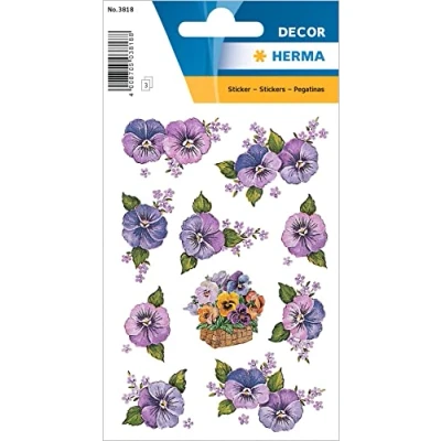 Afbeelding van HERMA 3818 bloemenstickers voor kinderen, 30 stickers, papier, mat), zelfklevend, permanent hechtende motief etiketten meisjes en jongens, kleurrijk
