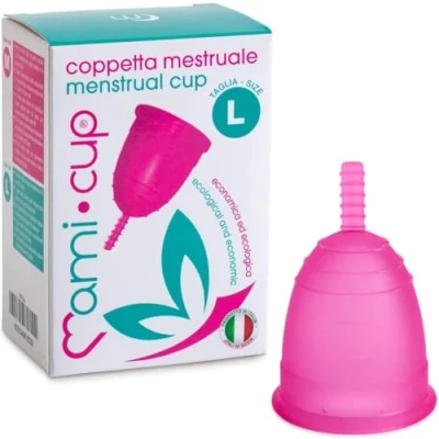 Afbeelding van Mamicup Menstruele Cup (L, PINK) FDA gecertificeerd in Siliconen Medical Made Italië