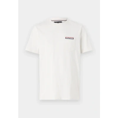 Afbeelding van Tommy Hilfiger Americana Monotype Pocket TEE Tshirt basic, Heren, Maat: XS, Ivory petal
