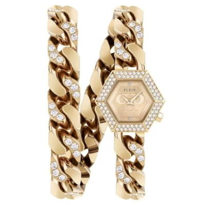 Afbeelding van Philipp Plein The Hexagon Groumette PWWBA0523 Horloge Staal Goudkleurig Ø 28 mm