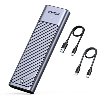 Afbeelding van UGREEN M.2 NVME NGFF SATA USB 3.2 Gen 2 10Gbps UASP SSD Behuizing voor 2230 2242 2260 2280 Harde Schijf, Kabels Meegeleverd C naar en A