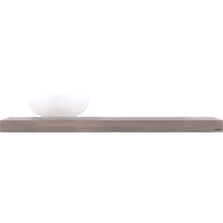 Afbeelding van LoooX Wooden Base eiken wastafelblad solo met ophanging mat zwart 120cm old grey