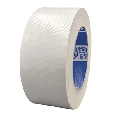 Afbeelding van ACIT Super 50 mm x 25 m, versterkt weefseltape, duct tape, Amerikaans weefseltape: reparatie, bevestiging en verpakking met hoge dichtheid (Wit)