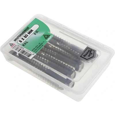 Afbeelding van Deltafix Houtdraadbout 6x30mm 25 stuks RVS