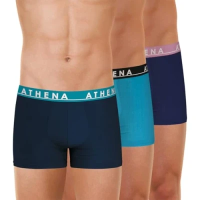 Afbeelding van Athena Set van 3 boxershorts, Marineblauw/marineblauw, M