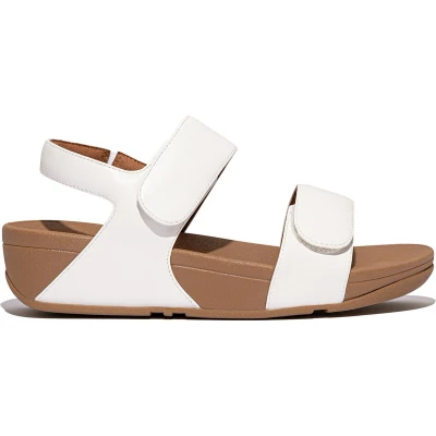 Afbeelding van FitFlop Lulu Adjustable Leather Back Strap Sandals Vrouwen Urban Wit