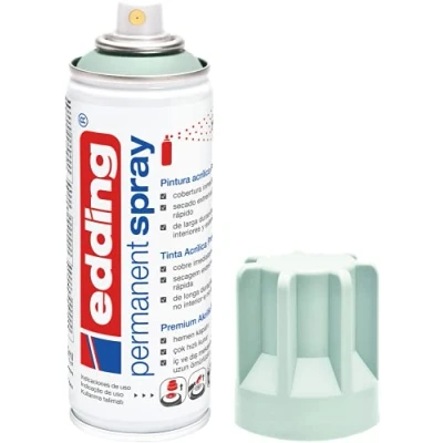Afbeelding van edding 5200 permanente spray mellow mint mat 200 ml acrylverf voor het schilderen en decoreren van glas, metaal, hout, keramiek, kunststof, canvas, spuitbus, acrylspray, verfspray