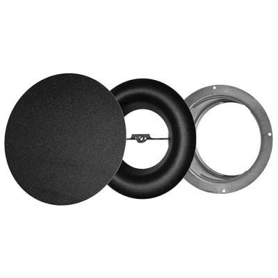 Afbeelding van Steinberg14 Rond Antraciet Metalen Diffusor 100mm Ventiel voor Luchttoevoer en afvoer Verstelbaar Luchtventiel Wand Plafond Ventilatierooster Badkamer Keuken Garage
