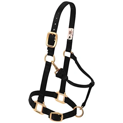 Afbeelding van Weaver Leather Uniseks halster 35 7636 BK nylon, verstelbaar, 3,8 cm, L, zwart, L