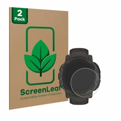 Afbeelding van ScreenLeaf Screenprotector voor Garmin Instinct 2 / Solar Duurzame schermbescherming Folie Beschermfolie transparant (2 Stuks)